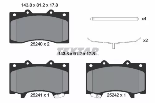 Textar Front Brake Pads Set For Nissan Armada Patrol