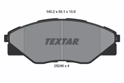 Textar Front Brake Pads Set For Toyota Hilux Innova / Kijang Innova