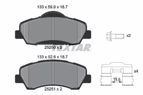 Textar Front Brake Pads Set For Citroën Peugeot 301 308 308 Sw C-elysee C4 Cactu