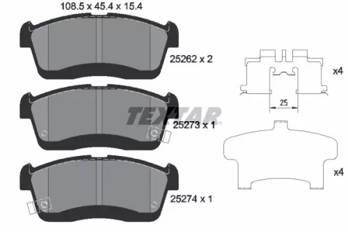 Textar Front Brake Pads Set For Daihatsu Perodua Subaru Toyota Chiffon Chiffon C