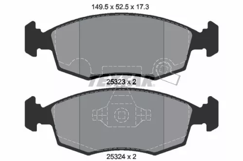 Textar Front Brake Pads Set For Chrysler Fiat Lancia 500 500 C Panda Panda Van Y