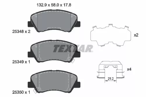 Textar Front Brake Pads Set For Dodge Emgrand Geely Hyundai Kia Accent Attitude 