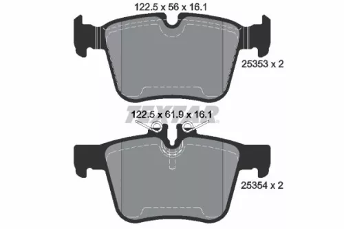 Textar Rear Brake Pads Set For Mercedes C-class Glc