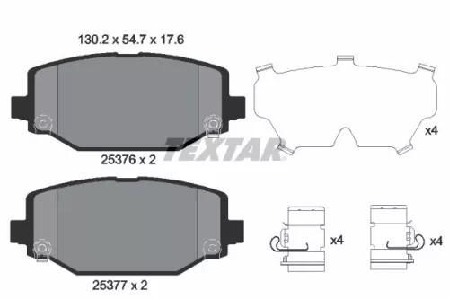 Textar Rear Brake Pads Set For Chrysler Dodge Fiat Lancia Vw Freemont Grand Cara