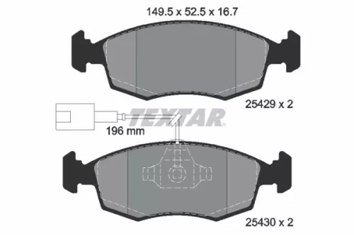 Textar Front Brake Pads Set For Fiat 500 500 C Punto Punto Evo