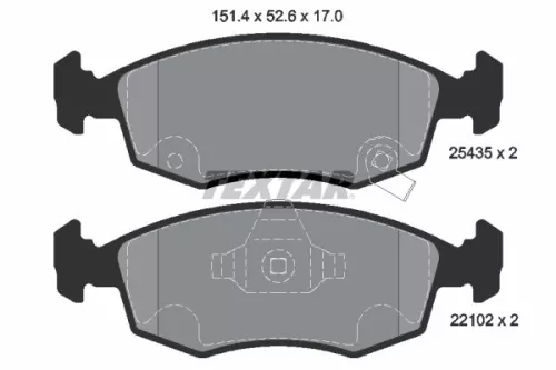 Textar Front Brake Pads Set For Fiat 500 500 C