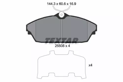 Textar Front Brake Pads Set For Tata Xenon