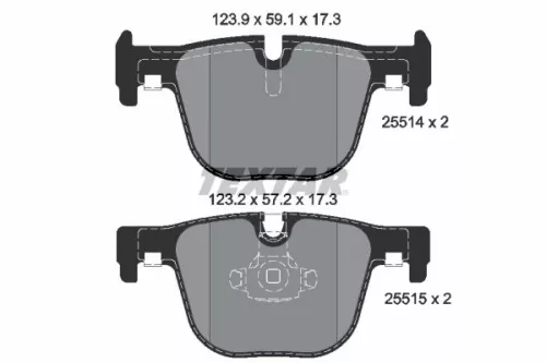 Textar Rear Brake Pads Set For Bmw 3 4 Series