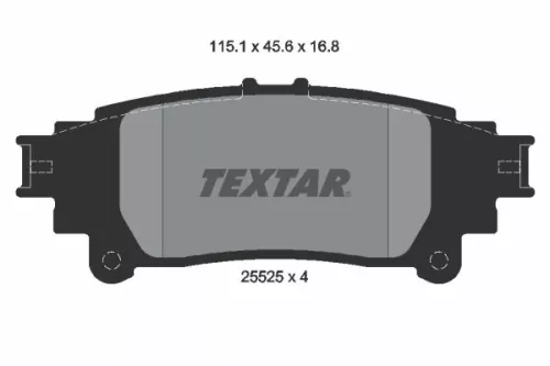 Textar Rear Brake Pads Set For Lexus Toyota Toyota Toyota (Gac) Crown Crown Roya