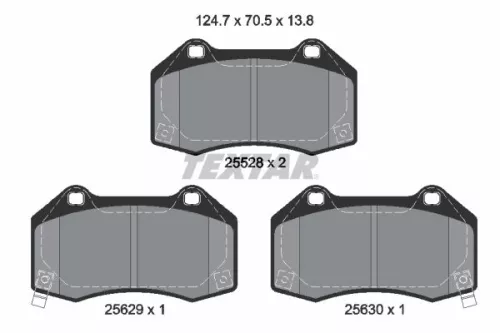 Textar Front Brake Pads Set For Abarth Fiat Mazda 124 Mx-5 Mx-5 Rf