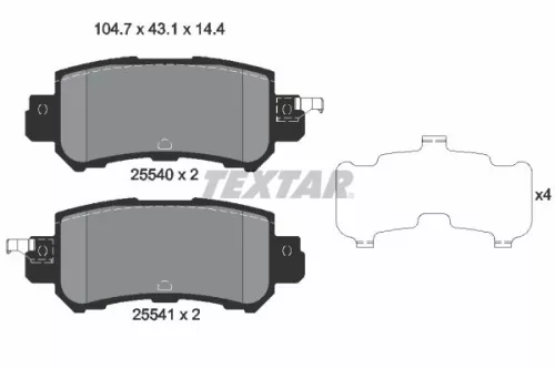 Textar Rear Brake Pads Set For Mazda 2 Cx-3 Cx-5