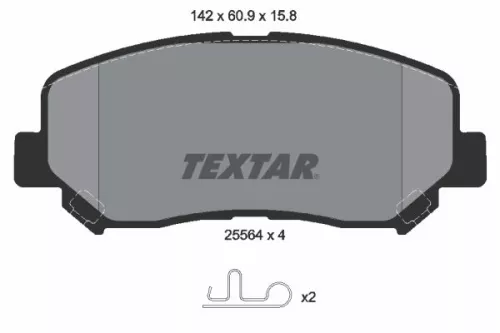 Textar Front Brake Pads Set For Chrysler Dodge Mazda 200 Cx-5 Cx-8 Dart