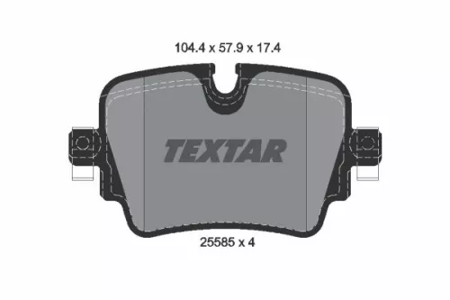Textar Rear Brake Pads Set For Jaguar F-type Xj