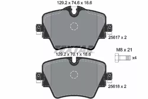 Textar Front Brake Pads Set For Bmw Mini Zinoro 1 1 Series 2 2 Series 3 3 Series