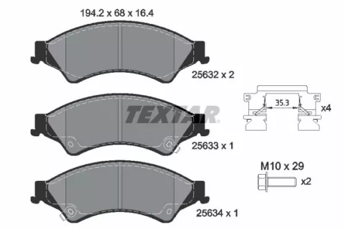 Textar Front Brake Pads Set For Ford Ford Australia Ford Usa Mazda Troller Vw Am