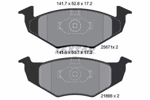 Textar Front Brake Pads Set For Vw Gol Saveiro