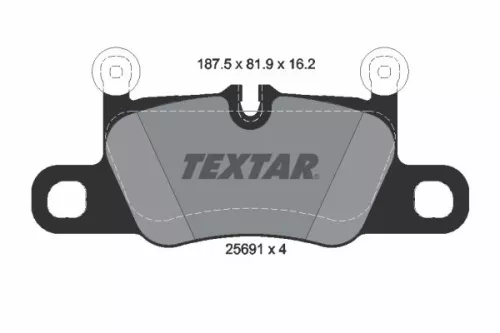 Textar Rear Brake Pads Set For Porsche 911 Cayenne