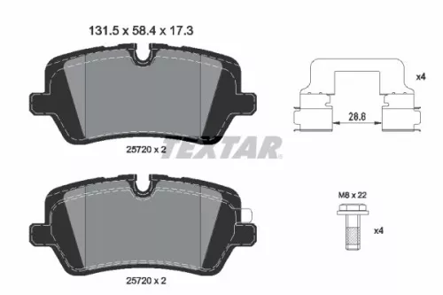 Textar Rear Brake Pads Set For Land Rover Defender Discovery Range Rover Range R
