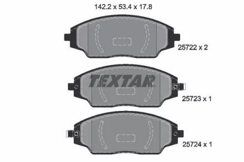 Textar Front Brake Pads Set For Chevrolet Aveo Cobalt Spin