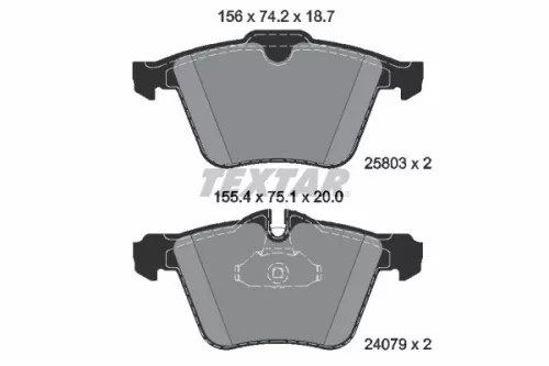 Textar Front Brake Pads Set For Jaguar F-type Xf Xj