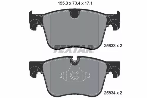 Textar Front Brake Pads Set For Citroën Peugeot 308 308 Sw C4 Grand Picasso C4 P