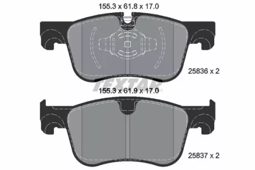 TEXTAR TEXTAR 2583601 Textar Front Brake Pads Set For Citroën Fiat Opel Peugeot Toyota Vauxhall Berlin 