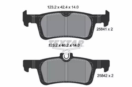 Textar Rear Brake Pads Set For Ford Fiesta