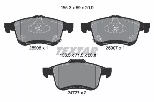 Textar Front Brake Pads Set For Fiat 500l