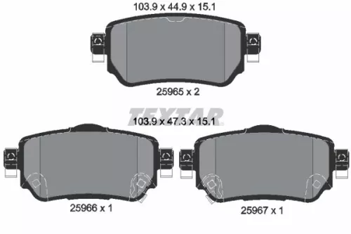 Textar Rear Brake Pads Set For Nissan Nissan (Dfac) Renault Renault (Dfac) Samsu