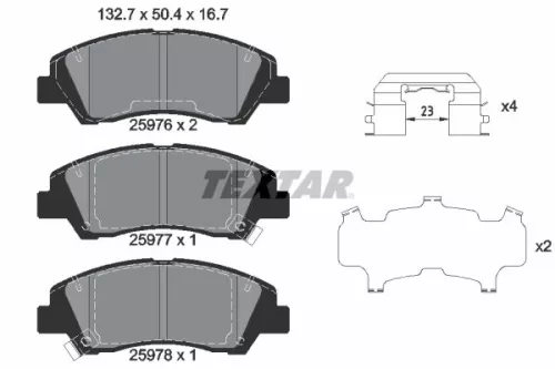 Textar Front Brake Pads Set For Hyundai Grand I10 I10