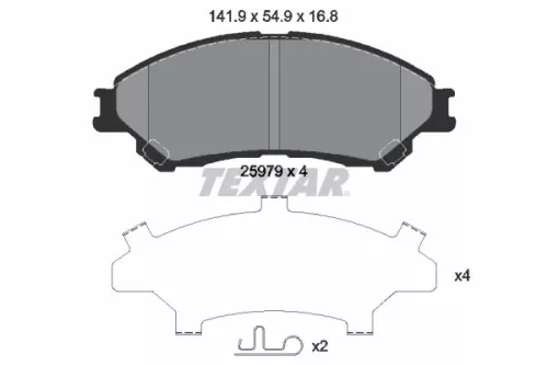 Textar Front Brake Pads Set For Mitsubishi Nissan Suzuki Suzuki (Changan) Alivio