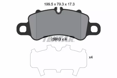 Textar Front Brake Pads Set For Porsche 718 Boxster 718 Cayman 911