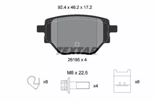 Textar Rear Brake Pads Set For Citroën Fiat Jeep Opel Peugeot Peugeot (Df-psa) V
