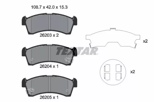 Textar Front Brake Pads Set For Mazda Suzuki Alto Carol