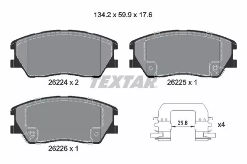 Textar Front Brake Pads Set For Kia Soul