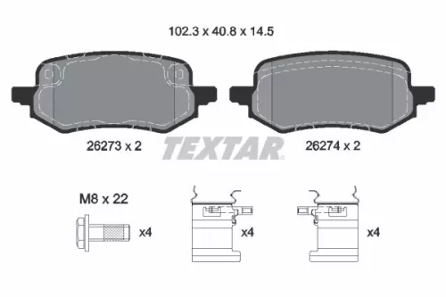 Textar Rear Brake Pads Set For Ford Ford Australia Puma