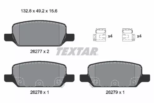 Textar Rear Brake Pads Set For Tesla Model 3 Model Y