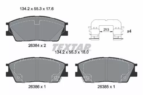 Textar Front Brake Pads Set For Hyundai Kia Creta Sonet Soul Stargazer Stargazer