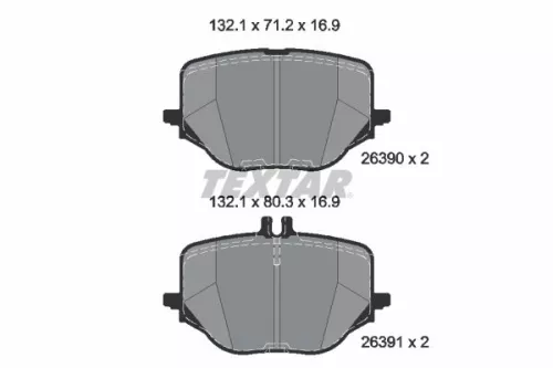 Textar Rear Brake Pads Set For Mercedes Mercedes (Bbdc) Cle E-class Glc S-class