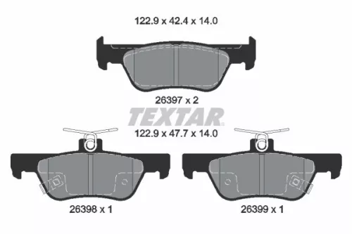 Textar Rear Brake Pads Set For Honda City Jazz