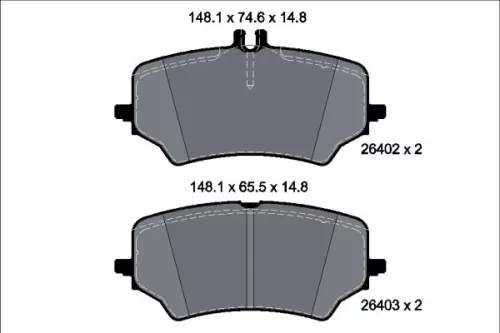 Textar Rear Brake Pads Set For Mercedes Mercedes (Bbdc) Eqe Eqs G-class