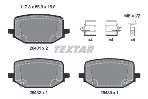 Textar Rear Brake Pads Set For Ford Usa Lincoln Aviator Explorer