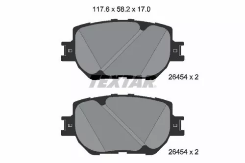 Textar Front Brake Pads Set For Lexus Toyota Toyota Crown Crown Royal Is Mark X 