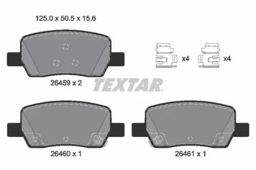 Textar Rear Brake Pads Set For Hyundai Kia Kia (Dyk) Carnival Santa Fe Santa Fe 