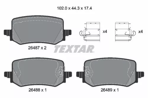 Textar Rear Brake Pads Set For Hyundai Kia Santa Cruz Sportage Tucson