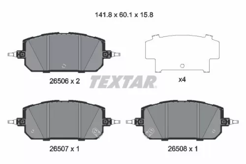 TEXTAR TEXTAR 2650601 Textar Front Brake Pads Set For Mazda Mazda (Changan) Cx-30 Cx-50 Mx-30 