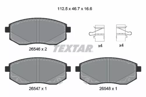 Textar Front Brake Pads Set For Dacia Renault Renault (Dfac) K-ze Kwid Spring