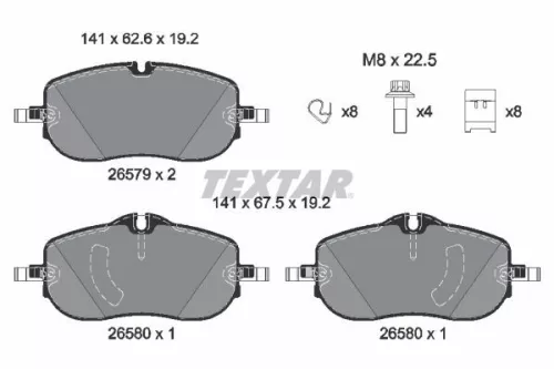 Textar Front Brake Pads Set For Mercedes C-class