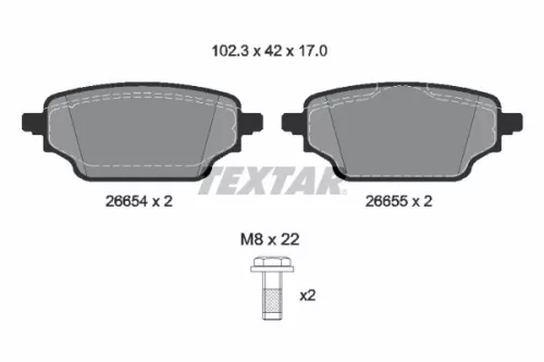 Textar Rear Brake Pads Set For Nissan Renault Grand Kangoo Kangoo Townstar Towns