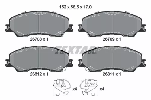 Textar Front Brake Pads Set For Isuzu Mazda Bt-50 D-max Mu-x